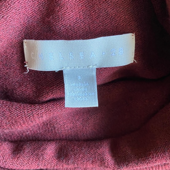 Chelsea28 Burgundy Cashmere Blend Sweater - Picture 5 of 7